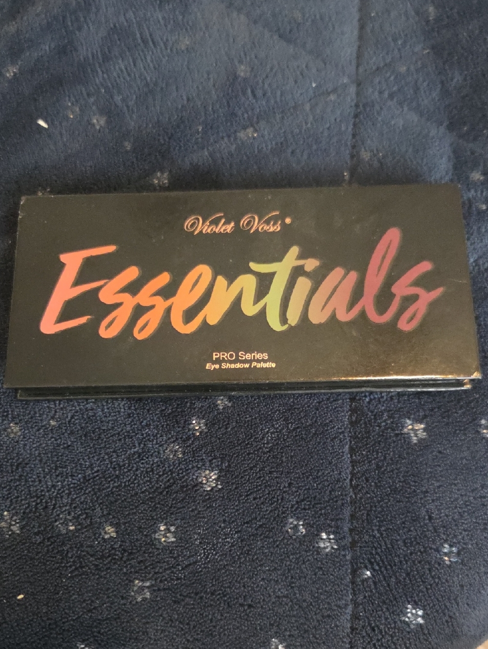 Violet Voss Essentials Eyeshadow Palette - Black with Rainbow Script